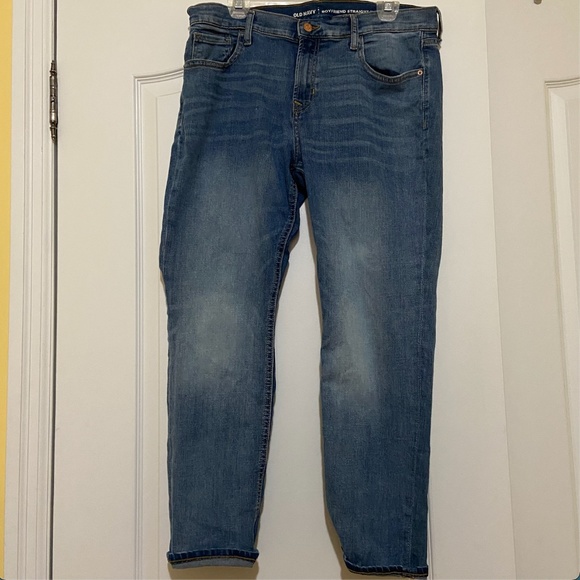 Old Navy blue "boyfriend" jeans, size 12 - Picture 1 of 2